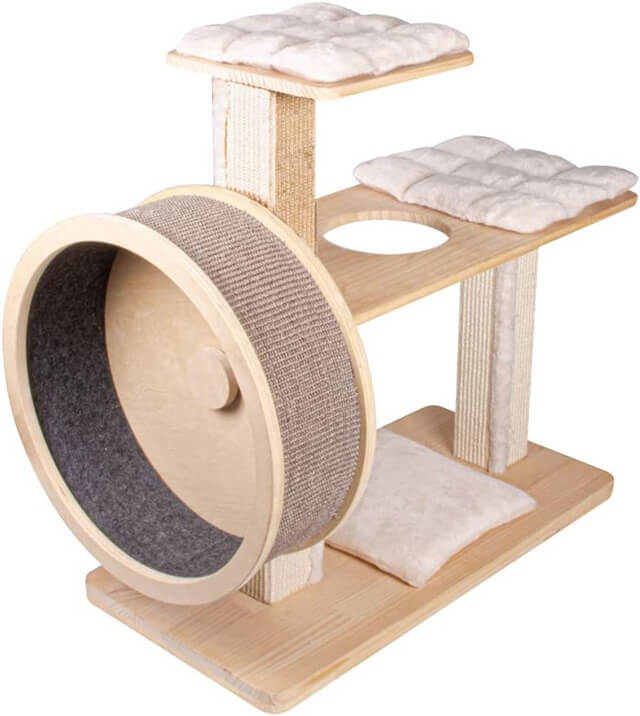 Penn-Plax Spin Kitty Cat Tree with Built-in Wheel